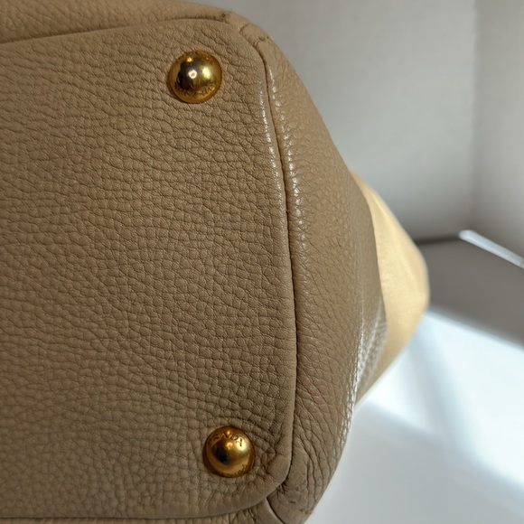 PRADA Handbag Ivory Cream Pebble Leather - Picture 12 of 12